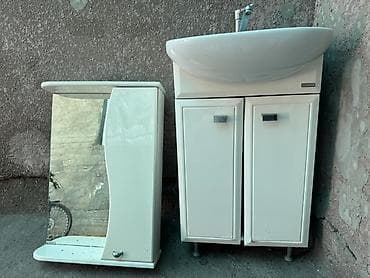 мебельный паралон: Тумба для ванны, С раковиной, ЛДСП, цвет - Белый — 2