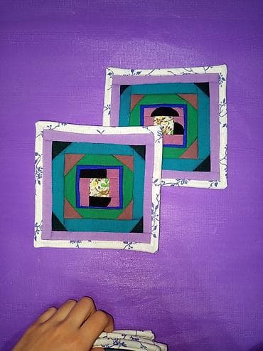 салфетки ручной работы: Кухонные прихватки ручной работы - Формы и дизайны: квадратные — 7