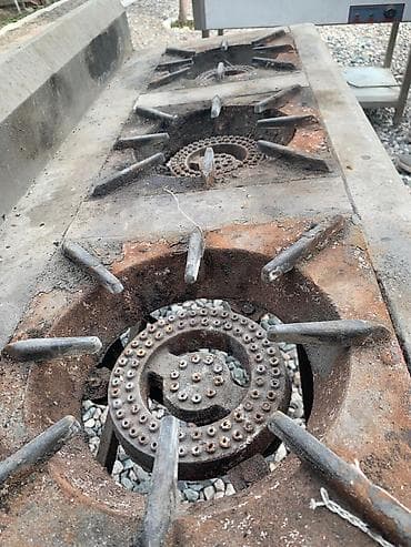 Промышленная газовая плита на 3 конфорки + электрическая плита/духовка