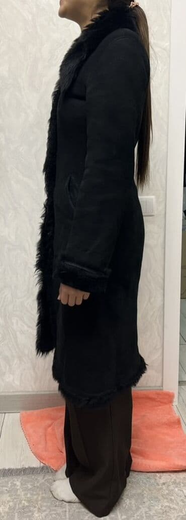 Спецодежда: Женская натуральная дублёнка, цвет – чёрный. - Крой: приталенный — 1