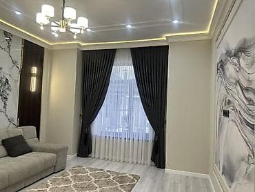 Комплект штор, Жаккард, С кистями, Изготовление на заказ, Для зала