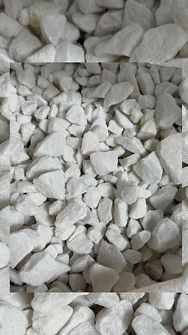 Мрамор шагылы: Мраморная щебёнка (белая) - Фракция: крупная, ориентировочно 10–40 мм — 3