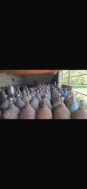 Промышленный газовый баллон, Наполнение: Кислород, Объем баллона: 40 л, Применение: Сварка и резка