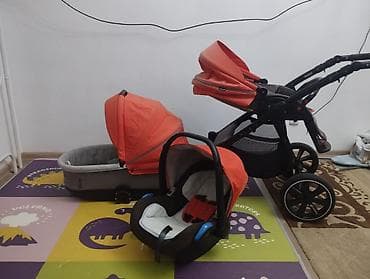 польские коляски 3 в 1: Коляска, Другой бренд, цвет - Коричневый, Б/у, Самовывоз — 6