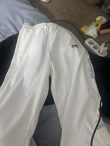 nike cortez: Белые спортивные брюки Li-Ning - Бренд: Li-Ning (фирменный логотип на — 3