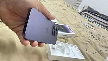 aiphon xs: IPhone 14 Pro, Б/у, 256 ГБ, Deep Purple, Чехол, 83 % — 2