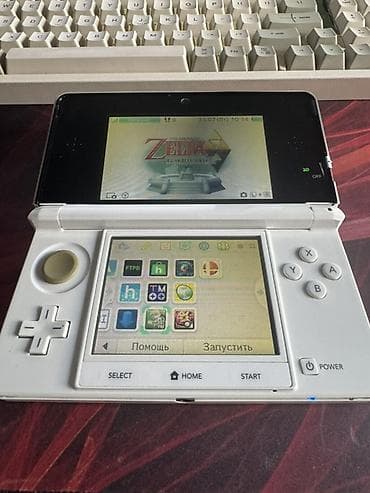 switch nintendo: Nintendo 3DS (белая), идеальное состояние. Прошита, последняя luma — 1