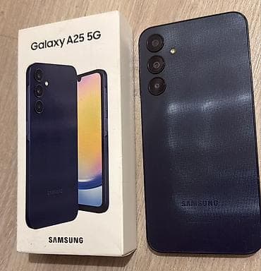 Samsung Galaxy A25, Б/у, 128 ГБ, цвет - Синий, 2 SIM