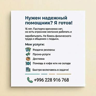 Помощник. Без опыта