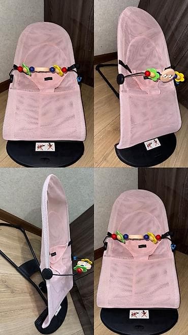 Дом и сад: Детский шезлонг, Другой вид, Другой материал, цвет - Розовый — 2