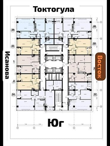 столовой в аренду: 2 комнаты, 57 м², Элитка, 19 этаж, Готовая ПСО (под самоотделку) — 5