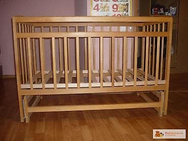 Детская кроватка из массива дерева - Классическая прямоугольная