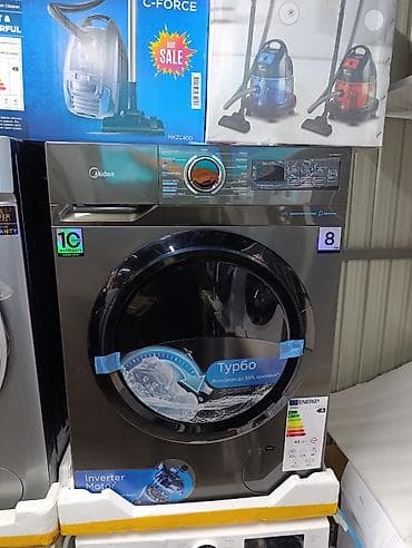 weight machine: Стиральная машина Midea, фронтальная загрузка, 8 кг. Основные — 9
