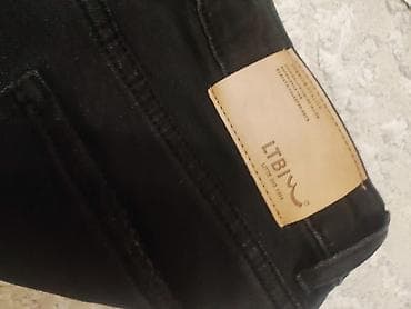 Шорталар: Черные джинсы LTB (Little Big) прямого кроя. - Цвет: глубокий черный — 3