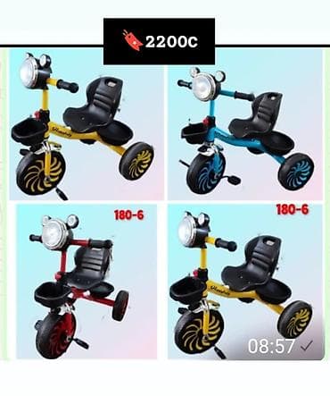 мото багажник: Детский велосипед, 3-колесный, 3 - 4 года, Новый — 5