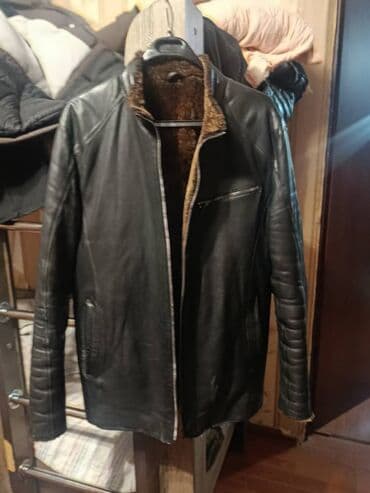 меховая куртка: Мужская кожаная куртка на натуральном меху - Материал верха — 4