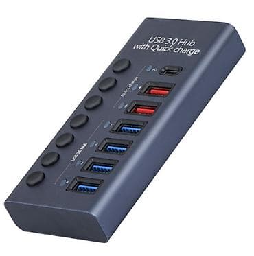 ssd t7: USB 3.0 HUB док-станция расширения 7 портов с переключателем зарядка — 2