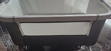 кроватки люльки для новорожденных: Детская приставная кроватка, Б/у, С колесиками — 1