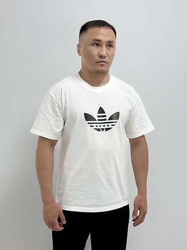 б у adidas: Мужская футболка, M, L, XL, Adidas, Новый, цвет - Белый, Самовывоз, Бесплатная доставка, Платная доставка — 2