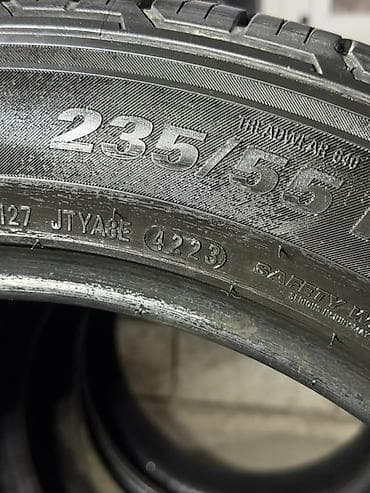 Шины: Шины 235 / 55 / R 19, Лето, Б/у, Комплект, Легковые, Корея, Kumho — 1