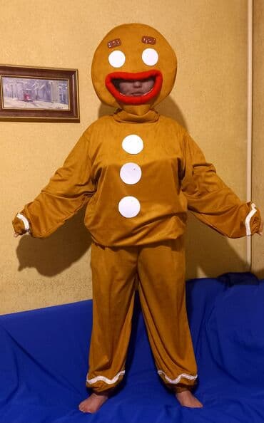 кийим алам: Карнавальный Костюм длина 110 размер от 40 до 44, Кокошник, Пряничный — 10