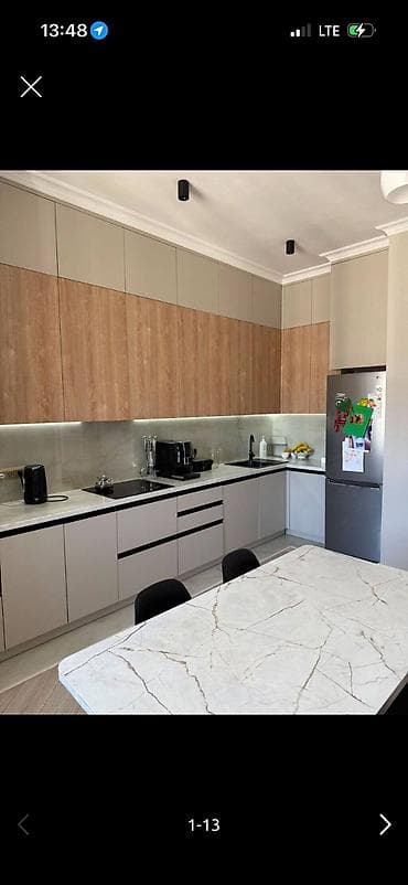 2 комнаты, 92 м², Асанбай мкр Элитка, 9 этаж, Евроремонт — 1
