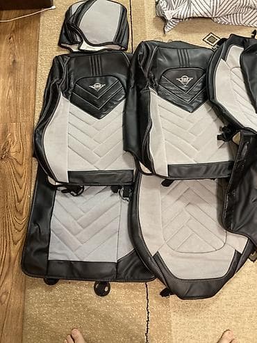 сиденя на фит: Чехлы Экокожа, С подушкой, Honda, Б/у — 1