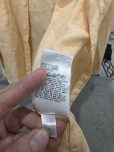 uniqlo мужская одежда: Мужская льняная рубашка UNIQLO - Размер: XL (указан на ярлыке) - — 4