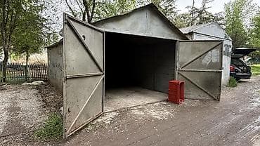 дом м: Металлический гараж - длина 5,7 метр - ширина 3 метр - высота 1,8 метр — 2