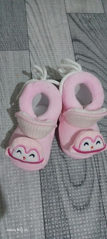 дети моря: Теплый зимний комплект: 1) Детские пинетки - Цвет: нежно‑розовый с — 5