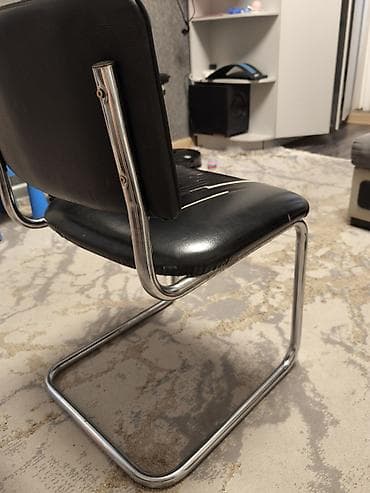 Тигүүчүлөр үчүн отургучтар: Ашкана үчүн отургуч, Колдонулган, Темир, түсү - Кара — 2