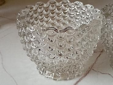 Стеклянные креманки/пиалы (набор 2 шт.) - Материал: прозрачное