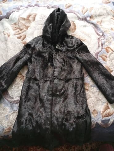 second hend: Шуба, Норка, По колено, Турция, С капюшоном, S — 1