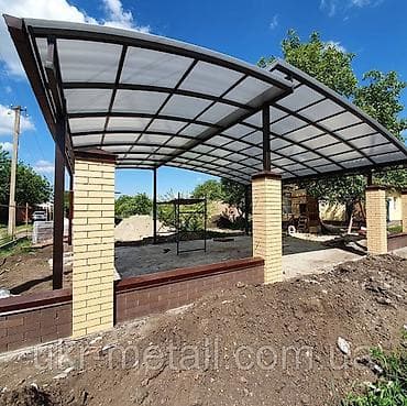 Бакча эмереги: Чатыр, Аркалуу, Металл, Поликарбонат — 3