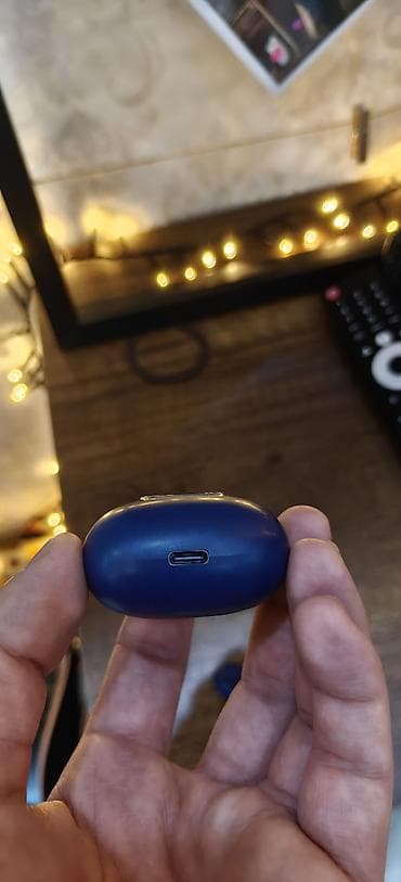 Аудиотехника: Беспроводные наушники TWS (J52) (синие) с LED‑индикатором заряда на — 3