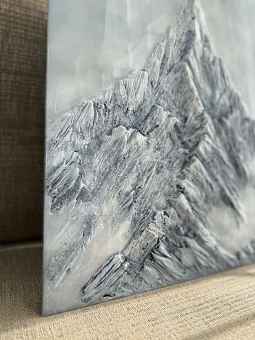 алмазная картина: Картина “Горный пик” — фактурная живопись - Техника: объемная — 8