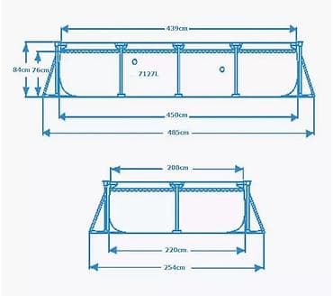 кондор: Каркасный бассейн Intex 450x220x84 см Купить в Бишкеке Каркасный — 5