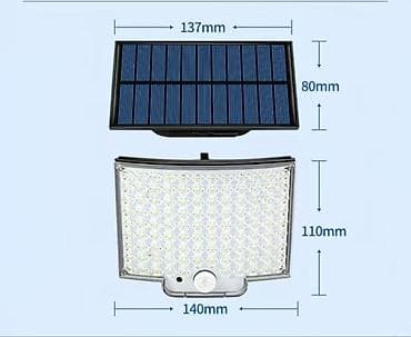 дополнительный свет: Светодиодный уличный прожектор на солнечной батарее с датчиком — 3