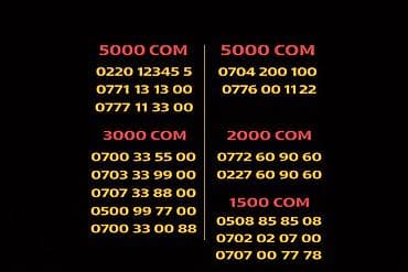 0220 1-2-3-4-5 5-5000сом 0771 13 13 00 - 5000сом 0777 11 33 00 -