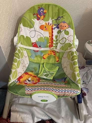 Канцтовары: Детский шезлонг, Качалка, Железо, цвет - Зеленый — 3