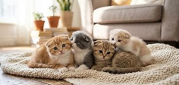 шотландские котенки: Шотландские котята - Порода: шотландская в помёте вислоухие - — 1