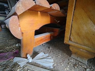 скамейка из дерева: Скамейка Дерево, Со спинкой, Без крыши — 2