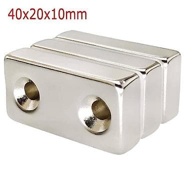 2t.moto: N35 прямоугольный магнит 40x20x10 мм с отверстием сверхсильный неод at lalafo.kg 2t.moto: N35 прямоугольный магнит 40x20x10 мм с отверстием сверхсильный неод
