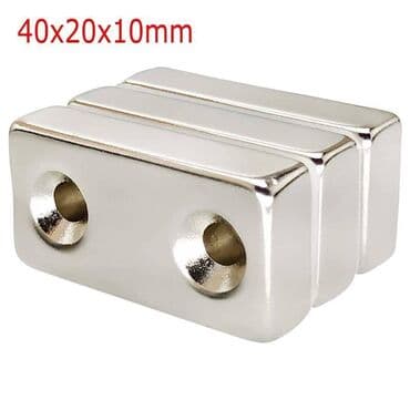 доски магнитно маркерная дешевые: N35 прямоугольный магнит 40x20x10 мм с отверстием сверхсильный — 1