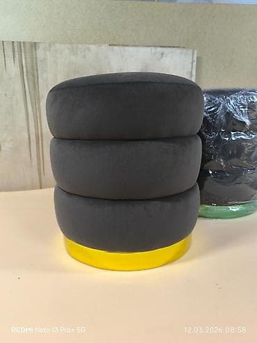 Эмерек: Пуфик-банкетка цилиндрической формы - Компактный круглый пуфик с — 2