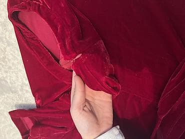 платье кожаное: Повседневное платье, Велюр, Прямое, L — 3