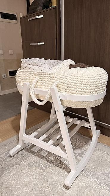 где можно купить бешик: Люлька, Колыбель, Дерево, цвет - Белый — 2