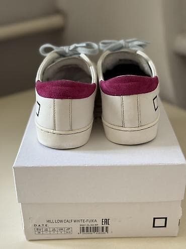 white: Кроссовки D.A.T.E. Hill Low Calf White–Fuxia - Модель: HL/CLF (Hill — 4