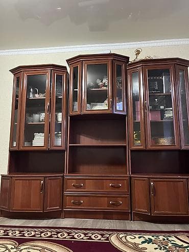 вок бу: Гарнитур для зала, Дерево, цвет - Коричневый — 4