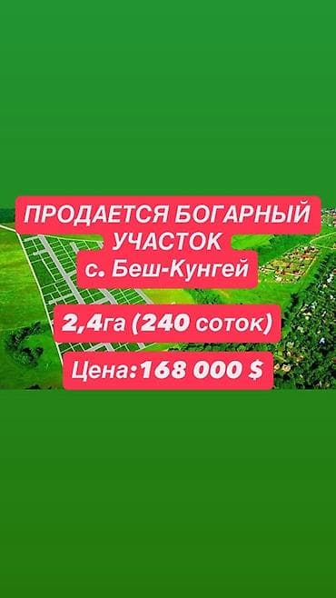 Земельные участки: 240 соток, Для сельского хозяйства — 1